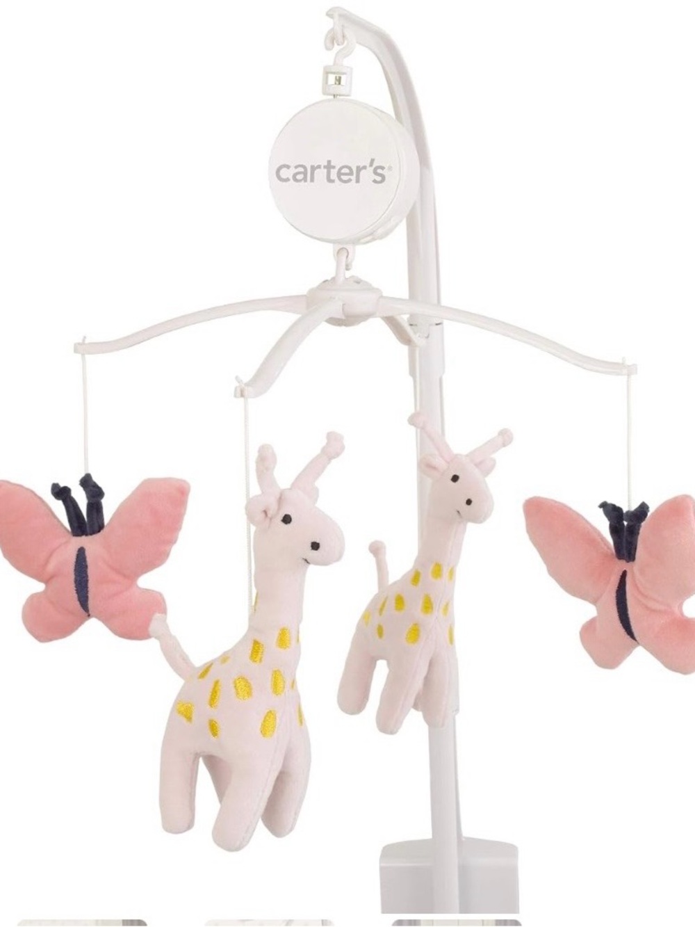 Carter's Plush Pink Giraffe and Butterfly Musical Mobile